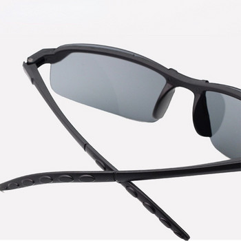 Очила за нощно виждане Мъжки очила против отблясъци Driving Goggle Half Frame Поляризирани слънчеви очила за шофьор UV400 2PCS Дневни и нощни очила