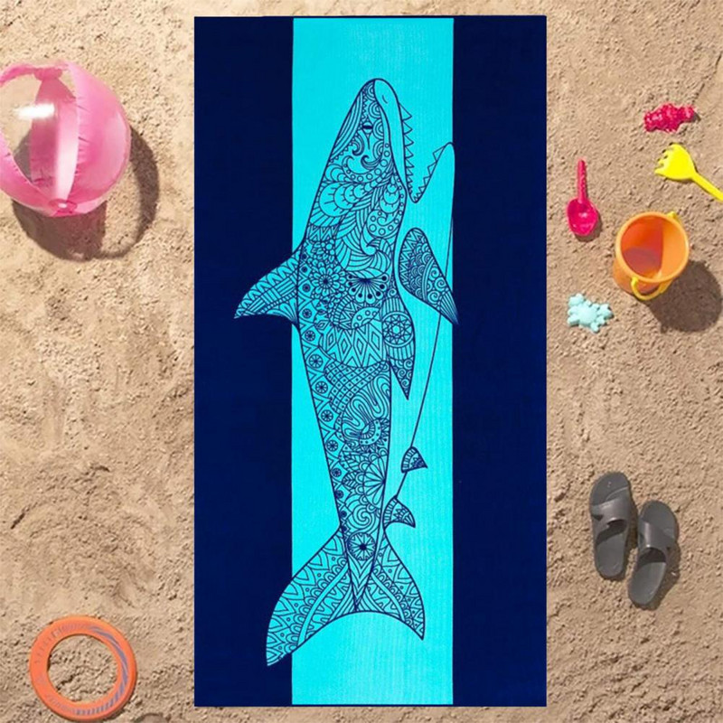 Dvipusis greitai džiūstantis paplūdimio rankšluostis Super minkštas mikropluošto paplūdimio rankšluostis dvipusis labai sugeriantis greitas plaukimui