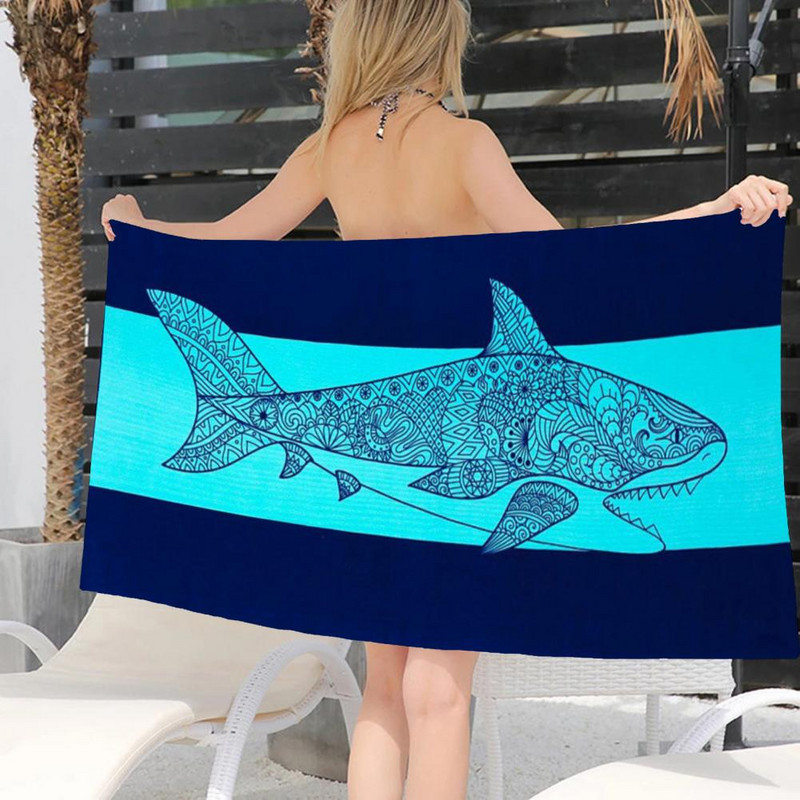 Dvipusis greitai džiūstantis paplūdimio rankšluostis Super minkštas mikropluošto paplūdimio rankšluostis dvipusis labai sugeriantis greitas plaukimui