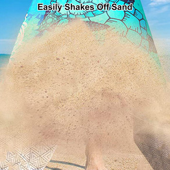 Микрофибърна кърпа Двустранна плажна кърпа Супер мека микрофибърна плажна кърпа Двустранна силно абсорбираща бързосъхнеща за плуване