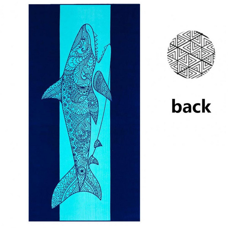 Ručnik od mikrovlakana, dvostrani ručnik za plažu, super mekani ručnik za plažu od mikrovlakana, dvostrani, visoko upijajući, brzo se suši za plivanje