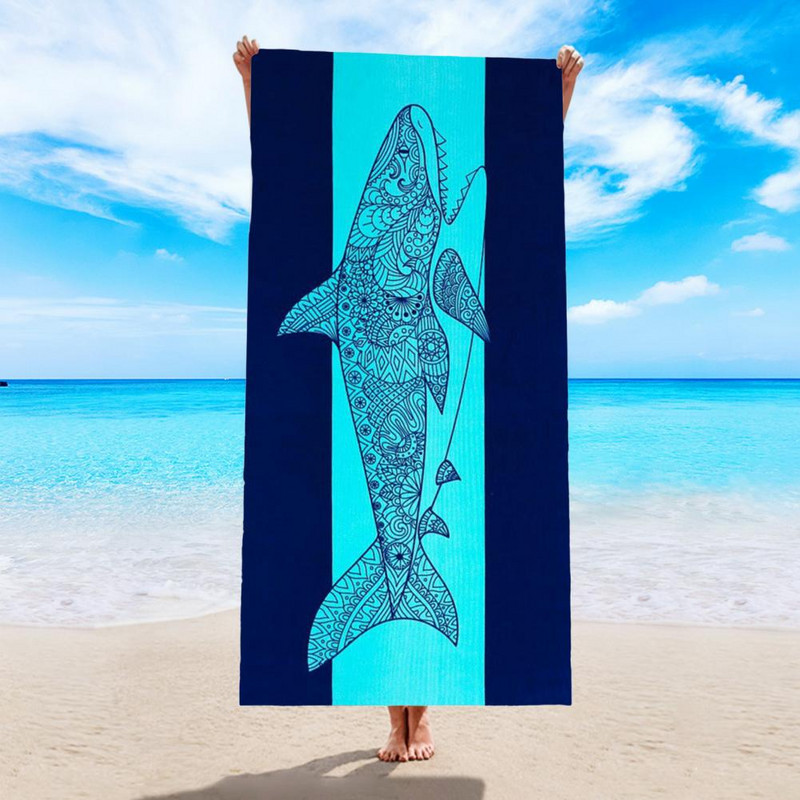 Ručnik od mikrovlakana, dvostrani ručnik za plažu, super mekani ručnik za plažu od mikrovlakana, dvostrani, visoko upijajući, brzo se suši za plivanje