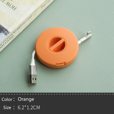 Sukamas apvalus ausinių vyniotuvas Mobiliojo telefono duomenų kabelio įkroviklis Laidinis laikymo dėžutė Automatinis USB laido reguliuojamas kabelių laikiklis