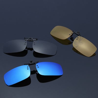 1 τμχ Νέο Unisex Polarized Clip σε γυαλιά ηλίου UV 400 Προστασία για οδήγηση Ψάρεμα Ποδηλασία Νυχτερινής όρασης Γυαλιά Myopia Glasses