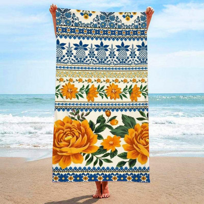 Ülipeenest kiust kangast mittelahutav trükitud pehme ülipeenest kiust vannirätik Rannarätik imav rannarätik Nahasõbralik