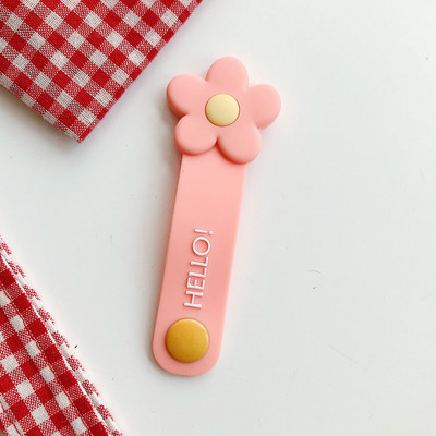 Telefoni jaoks USB-liini pandlaga armas silikoonist lillekaabli korraldaja Kerija traadi kaitsme kaabel kõrvaklappide juhtmete halduse juhtmehoidja