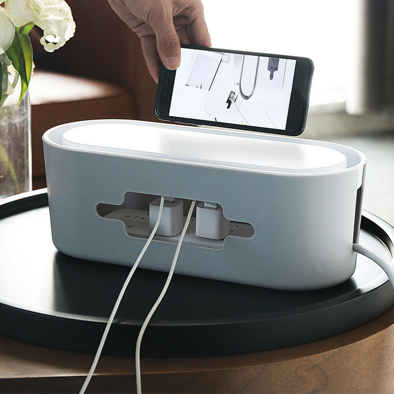 Juhtmekarp lauapealne pistikupesa kaabel Korralik hoiukast Tolmukindel juhtmehaldusümbris Mobiiltelefoni laadimise korraldaja Magamistuba