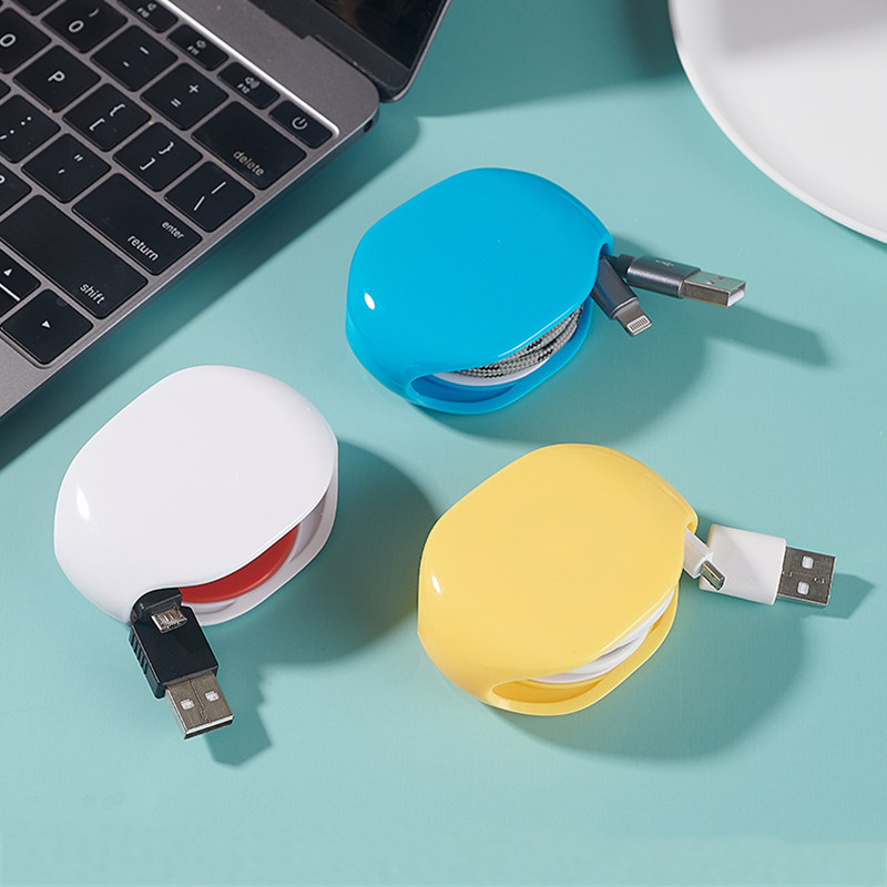 Automatinis kabelių suvyniojimo ausinių laikiklio įvynioklis, skirtas mobiliojo telefono duomenų kabeliams.