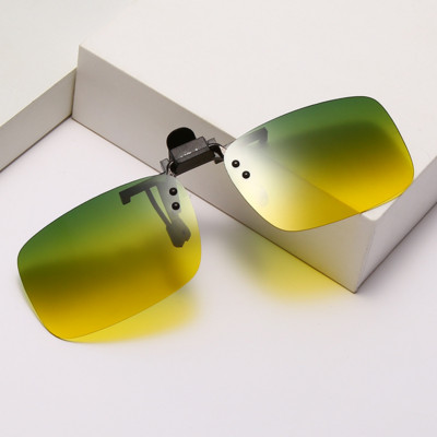 UV400 Day Night Vision Driving Clip on SunglassesFlip up Anti Glare Sun glasses Clip Lens Polarized Lens Glasses Goggles Clip