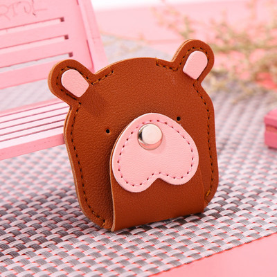 1 buc. Înfășurator de cablu din piele animală drăguț, cablu de date pentru căști, organizator de cabluri de sârmă, geantă de depozitare pentru cablu de încărcare pentru telefon mobil