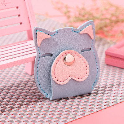 1 buc. Înfășurator de cablu din piele animală drăguț, cablu de date pentru căști, organizator de cabluri de sârmă, geantă de depozitare pentru cablu de încărcare pentru telefon mobil