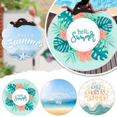 Nyári Hello Round strandtörölköző járda nem tapad a homokos öv bojtszálas strandtörölközőjéhez