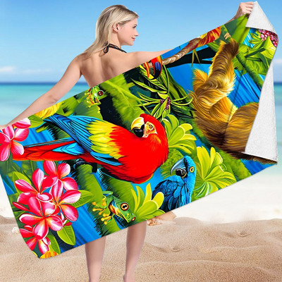 Pădure tropicală de culoare microfibră ușoară prosop de plajă prosoape subțiri de nisip de călătorie piscină de înot yoga sală de gimnastică camping adulți femei