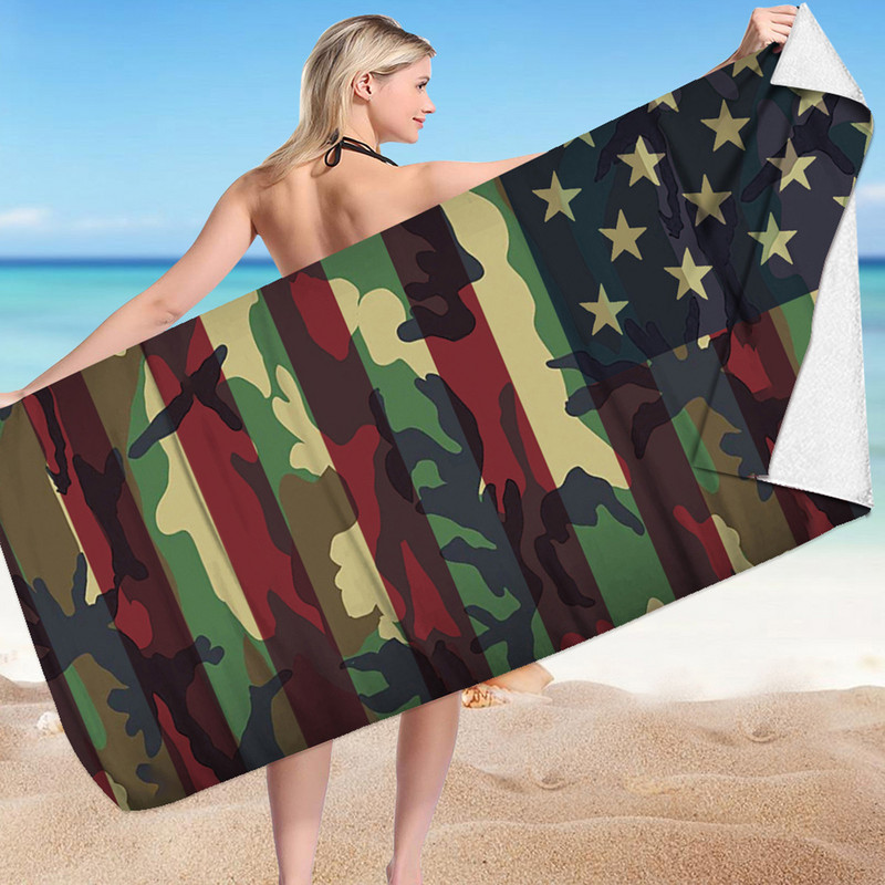 Лека плажна кърпа от микрофибър Тънки пясъчни кърпи Пътуване Басейн Йога Фитнес зала Къмпинг Възрастни Жени Мъже Плажни аксесоари