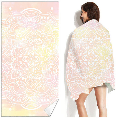 Ruudukujuline Mandala rannarätik õues veespordi rätik Kiirelt kuivav ujumissurfi käterätid Kaasaskantav suur joogamatt rannatooli tekk