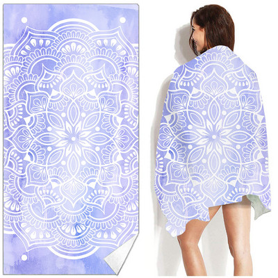 Ruudukujuline Mandala rannarätik õues veespordi rätik Kiirelt kuivav ujumissurfi käterätid Kaasaskantav suur joogamatt rannatooli tekk