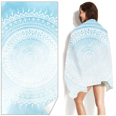 Ruudukujuline Mandala rannarätik õues veespordi rätik Kiirelt kuivav ujumissurfi käterätid Kaasaskantav suur joogamatt rannatooli tekk