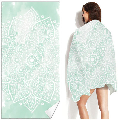 Ruudukujuline Mandala rannarätik õues veespordi rätik Kiirelt kuivav ujumissurfi käterätid Kaasaskantav suur joogamatt rannatooli tekk