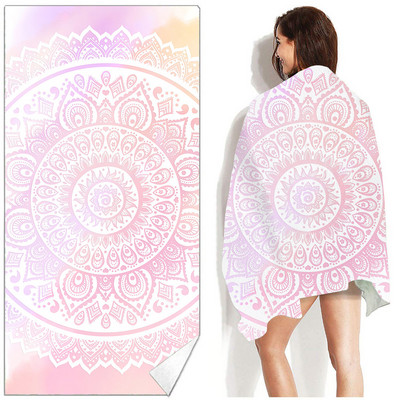 Ruudukujuline Mandala rannarätik õues veespordi rätik Kiirelt kuivav ujumissurfi käterätid Kaasaskantav suur joogamatt rannatooli tekk