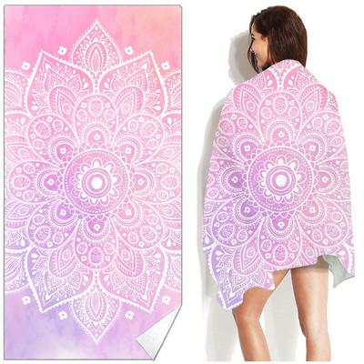 Ruudukujuline Mandala rannarätik õues veespordi rätik Kiirelt kuivav ujumissurfi käterätid Kaasaskantav suur joogamatt rannatooli tekk