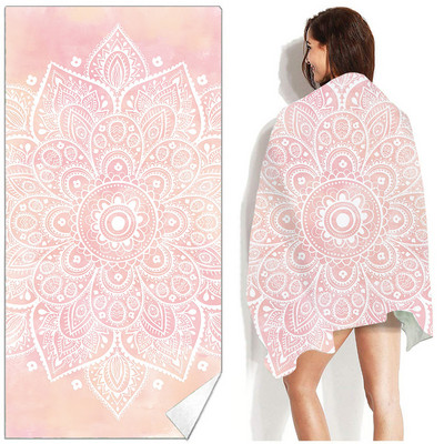 Ruudukujuline Mandala rannarätik õues veespordi rätik Kiirelt kuivav ujumissurfi käterätid Kaasaskantav suur joogamatt rannatooli tekk