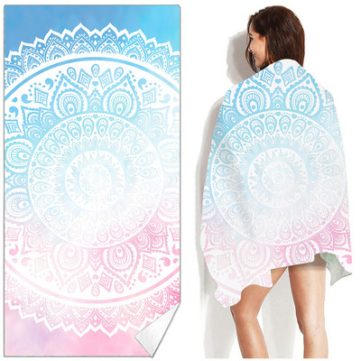 Ruudukujuline Mandala rannarätik õues veespordi rätik Kiirelt kuivav ujumissurfi käterätid Kaasaskantav suur joogamatt rannatooli tekk