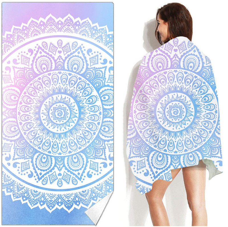 Ruudukujuline Mandala rannarätik õues veespordi rätik Kiirelt kuivav ujumissurfi käterätid Kaasaskantav suur joogamatt rannatooli tekk