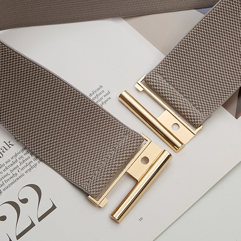 Szélesség 6 cm Rugalmas öv egyszínű fűző öv fém csat női divatos szalagok sztreccs derékpánt női deréköv
