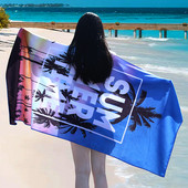 70x150CM Ljetni ručnik za plažu od mikrovlakana Dvostrani kupaći kostim s baršunastim printom Cover Up Pareo ženski ogrtač za plažu za žene