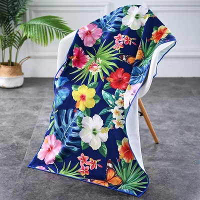 70x150CM Ljetni ručnik za plažu od mikrovlakana Dvostrani kupaći kostim s baršunastim printom Cover Up Pareo ženski ogrtač za plažu za žene