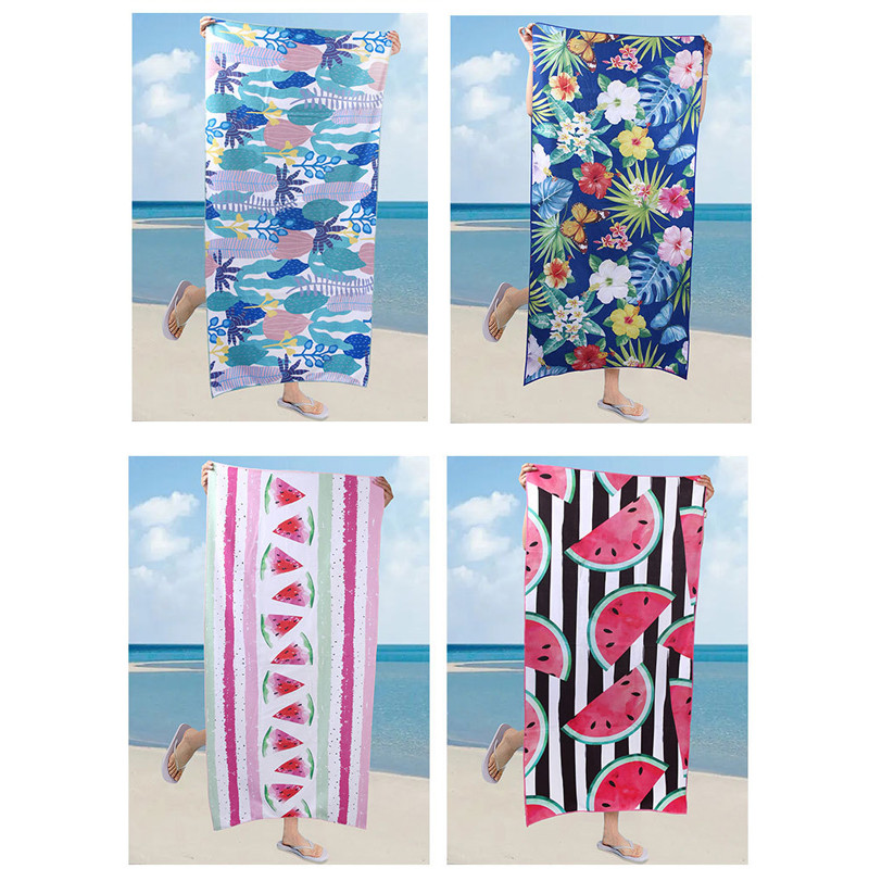 70x150CM Ljetni ručnik za plažu od mikrovlakana Dvostrani kupaći kostim s baršunastim printom Cover Up Pareo ženski ogrtač za plažu za žene