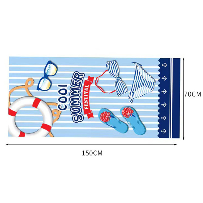 70x150CM Ljetni ručnik za plažu od mikrovlakana Dvostrani kupaći kostim s baršunastim printom Cover Up Pareo ženski ogrtač za plažu za žene