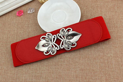 Naujo stiliaus elastinė juosmuo „Four Seasons“ universali moteriškų suknelių marškinių puošmena Elastinė platus juodas diržas