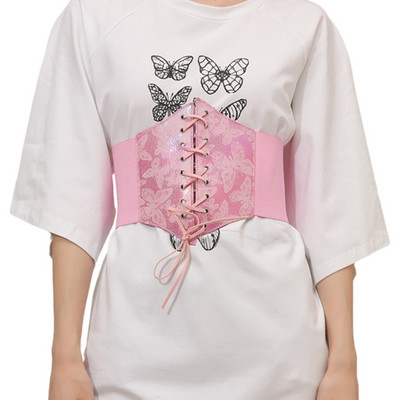 Unikaalne prindiga sisekujundus Naiste vöökorsett lai kunstnahast vöö Naiste mood salendav vöökoht elastsed korsetid