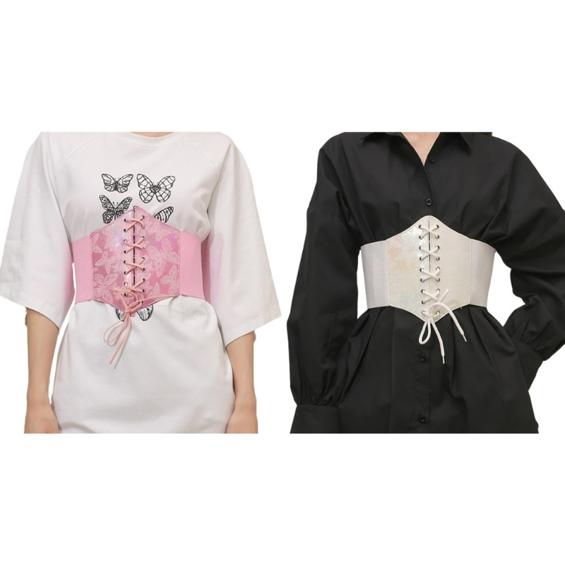 Unikaalne prindiga sisekujundus Naiste vöökorsett lai kunstnahast vöö Naiste mood salendav vöökoht elastsed korsetid