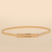 Kuldsed vööd naistele Kleidid Elastsed venivad naiste vöörihmad Metallplaadist Õhukesed naiste kleidirihmad