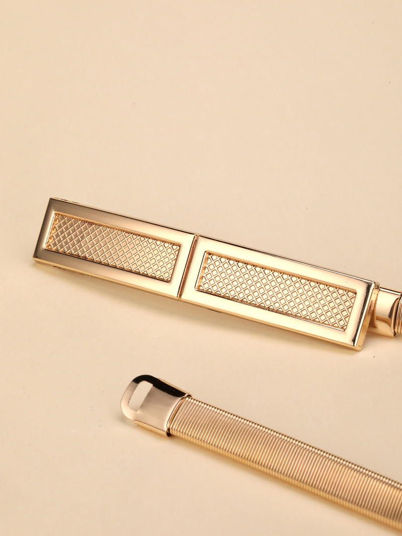 Kuldsed vööd naistele Kleidid Elastsed venivad naiste vöörihmad Metallplaadist Õhukesed naiste kleidirihmad