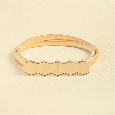 Cureaua elastica aurie neagra pentru femei Curele de talie pentru doamne pentru rochii Cureaua elastica subtire din metal subtire pentru femei Elastische Riem