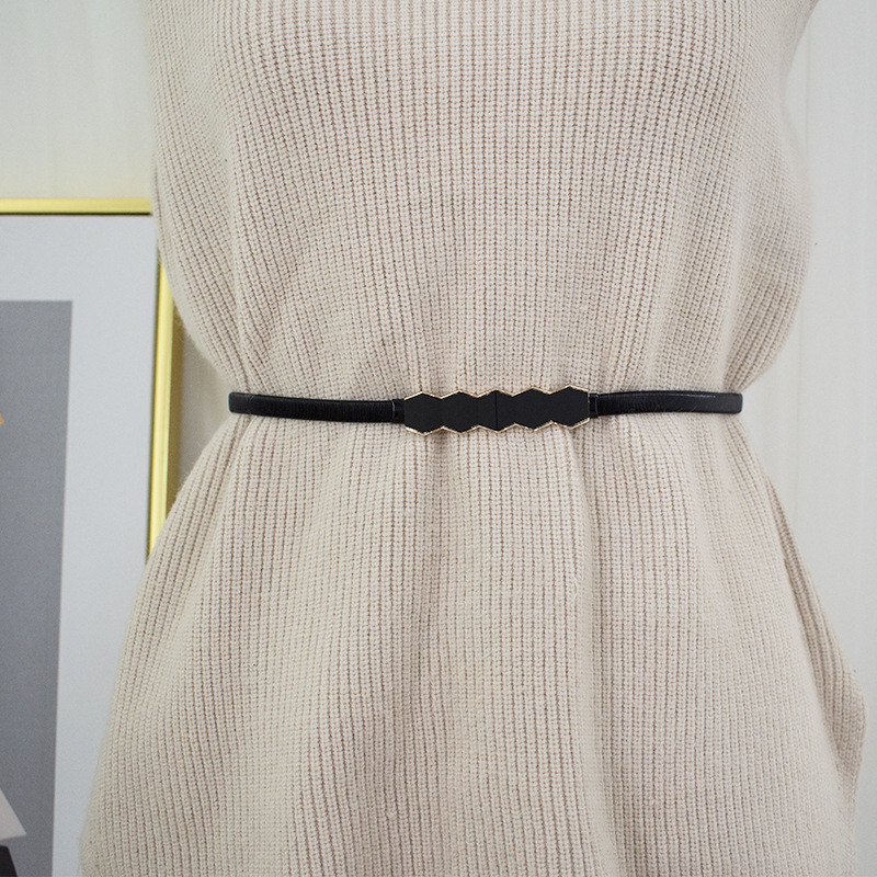 Cureaua elastica aurie neagra pentru femei Curele de talie pentru doamne pentru rochii Cureaua elastica subtire din metal subtire pentru femei Elastische Riem