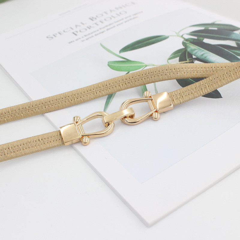 Metallist pandlaga õhuke elastne vöörihm INS mantelkleit Kaunistus vöörihm pükstel Loominguline vöörihm Naiste riidest aksessuaarid