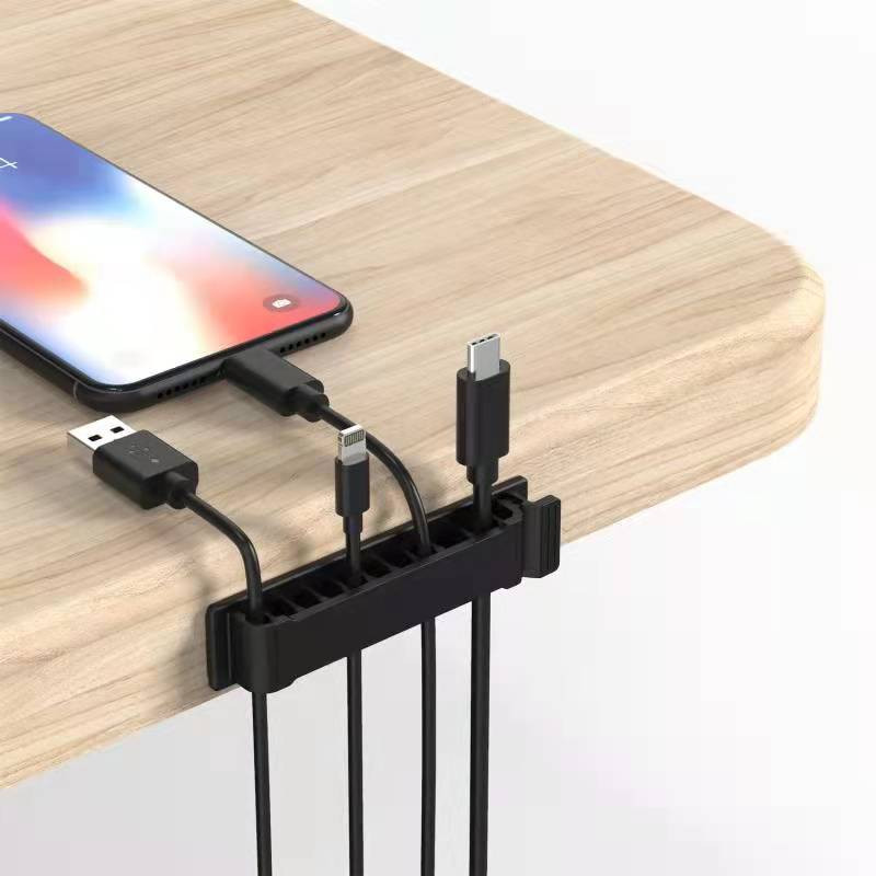 10 Slots Cord Organizer Charger Charger Cable Management for Organising Home Office Desk Phone Car Καλώδιο Αυτοκόλλητες βάσεις καλωδίων