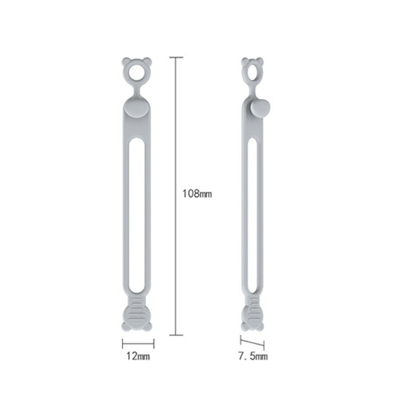 5 bucăți din silicon pentru cablu de date pentru telefon, organizator de cabluri, legături de înfășurare, suport de gestionare a firului, mouse-ul, încărcător pentru căști, clemă, bandă de inel