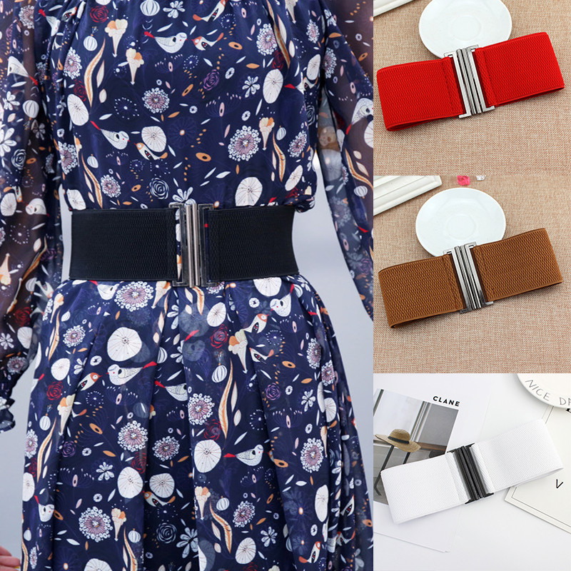 7,5 cm super široki elastični pojasevi za žene korzet s metalnom kopčom rastezljivi cinch pojasevi donji kaput haljina ukrasni pojas oko struka