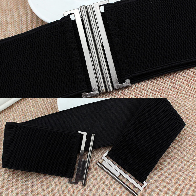 7,5 cm super široki elastični pojasevi za žene korzet s metalnom kopčom rastezljivi cinch pojasevi donji kaput haljina ukrasni pojas oko struka