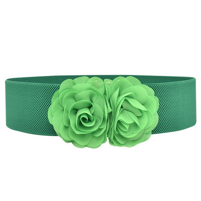 Ühevärviline elastne vöörihm Naiste kleit vöörihmad Vintage korsett lilleline dekoratiivne vöökoha tihend Pehme käsitsi valmistatud laiad vööd naistele