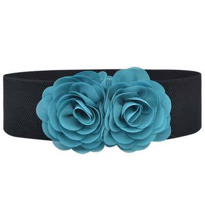 Ühevärviline elastne vöörihm Naiste kleit vöörihmad Vintage korsett lilleline dekoratiivne vöökoha tihend Pehme käsitsi valmistatud laiad vööd naistele