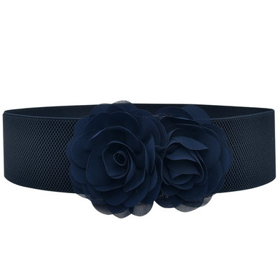 Ühevärviline elastne vöörihm Naiste kleit vöörihmad Vintage korsett lilleline dekoratiivne vöökoha tihend Pehme käsitsi valmistatud laiad vööd naistele