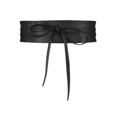 Ženski modni remen za haljinu PU kožna mašna Široki pojasevi Jednostavno omotani pojas Kaput Dizajnerski steznik Pojas luksuzne marke