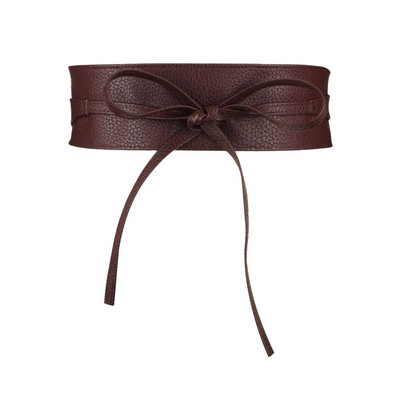 Ženski modni remen za haljinu PU kožna mašna Široki pojasevi Jednostavno omotani pojas Kaput Dizajnerski steznik Pojas luksuzne marke