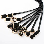 Γυναικείο φόρεμα Cummerbunds Ελαστικό ευέλικτο παλτό Φόρεμα μέσης αλυσίδα Μαύρη μεταλλική λεπτή ζώνη μέσης για αξεσουάρ γυναικείων ενδυμάτων